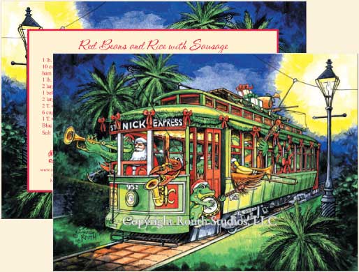 New Orleans Streetcar Christmas Cards